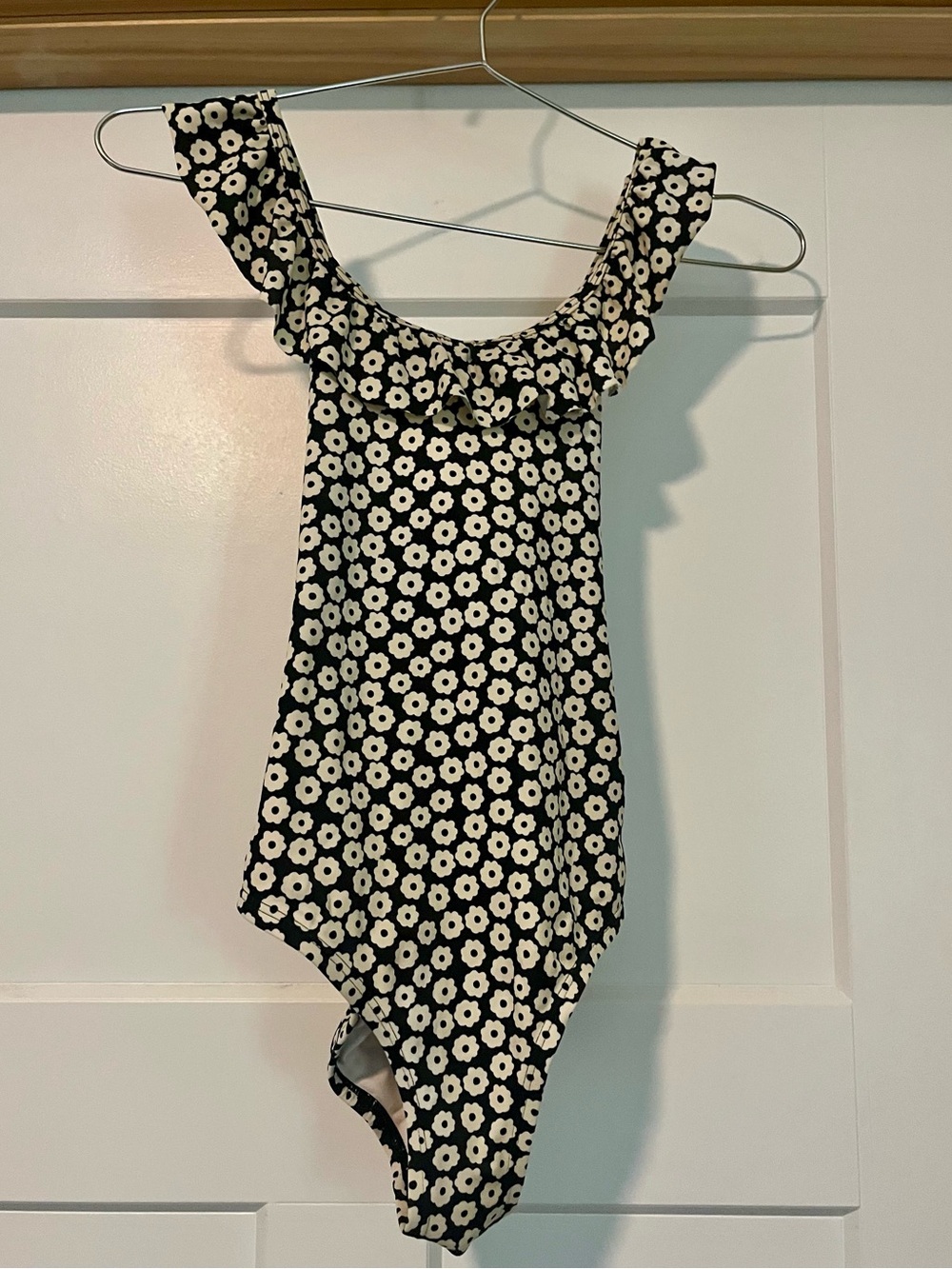 Hanna Andersson Black and White Floral One-Piece size 12